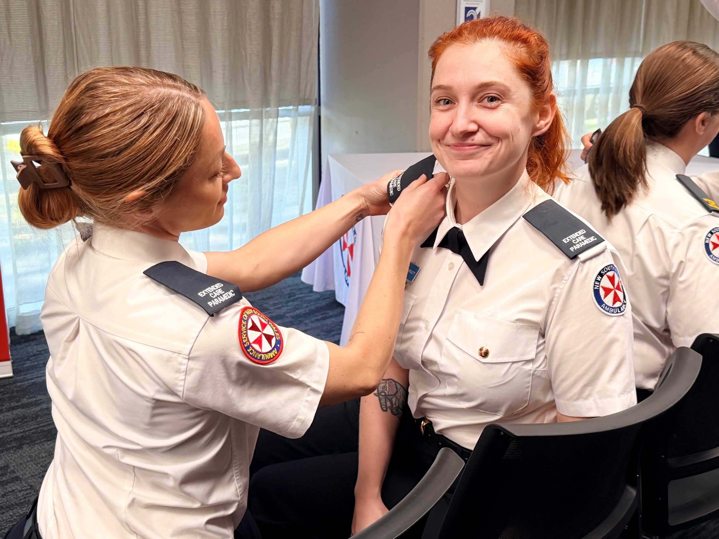Newly trained Extended Care Paramedics graduate after completing their NSW Ambulance training program in Sydney.